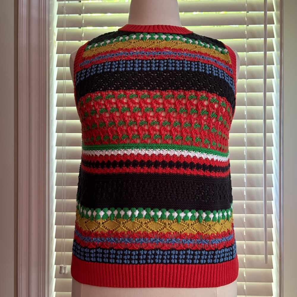 Mango Multicolor Knit Sleeveless Sweater Vest - Picture 7 of 13